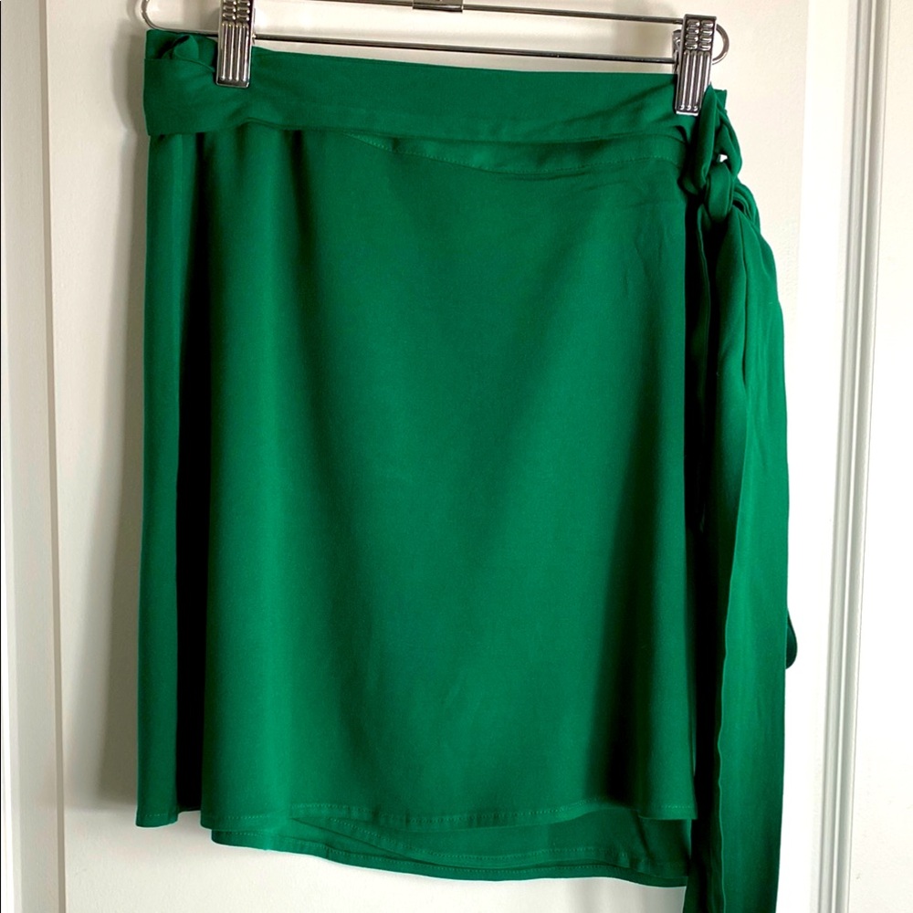 Chaser Green Wrap Mini Skirt
